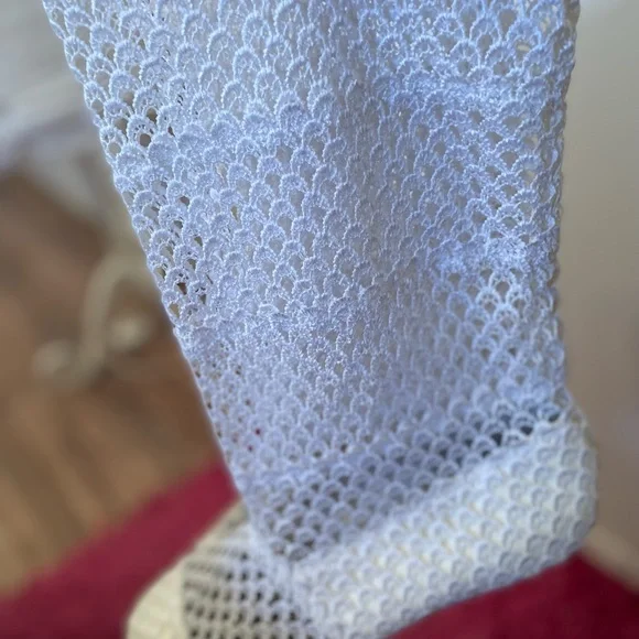 white lace summer boots, size (10,5-11) - Picture 5 of 10